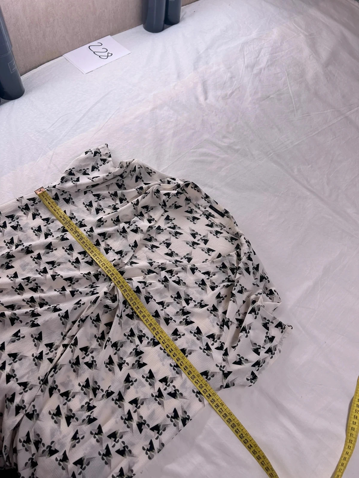 Black and white pattern blouse IKKS women size 44 – photo 8